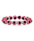 ფოტო #1 პროდუქტის Turkish Translucent Red Evil Eye Glass Bead Stretch Bracelet For Women Rondelle Crystal Spacers For Protection And Good Luck