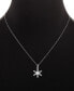 Фото #2 товара Giani Bernini cubic Zirconia Snowflake 18" Pendant Necklace in Sterling Silver, Created for Macy's