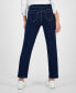 ფოტო #2 პროდუქტის Petite Mid-Rise Pull-On Straight Jeans, Created for Macy's