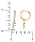 ფოტო #26 პროდუქტის Cubic Zirconia Initial Dangle Hoop Earrings in 18k Gold-Plated Sterling Silver, Created for Macy's