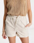 Stradivarius linen look casual short in natural