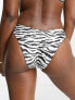 Dorina Burdine high leg bikini bottom in zebra print