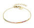 Gold-plated bracelet with colored crystals Sparkle Up TJ-0536-B-21