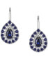 ფოტო #9 პროდუქტის Sapphire (1-3/4 ct. t.w.) & Diamond (1/6 ct. t.w.) Teardrop Leverback Drop Earrings in 14k Gold (Also in Emerald and Ruby)