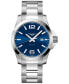 ფოტო #1 პროდუქტის Men's Conquest Stainless Steel Bracelet Watch 43mm L37604966