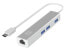Фото #1 товара LevelOne Adapter USB-C -> RJ45 10/100/1000.3xUSB3.0 0.15m si - Adapter - Digital