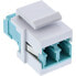 Фото #2 товара InLine Fiber optical Keystone Snap-in adaptor - duplex LC/LC - MM - ceramic sleeve