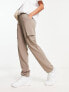 Фото #1 товара JDY cuffed cargo trousers in mushroom