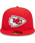 Фото #2 товара Men's Red Kansas City Chiefs Camo Undervisor 59FIFTY Fitted Hat