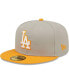 Фото #4 товара Men's Gray, Orange Los Angeles Dodgers 2020 World Series Cooperstown Collection Undervisor 59FIFTY Fitted Hat