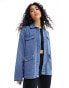 Фото #1 товара Vero Moda Aware utility denim shacket in medium blue wash