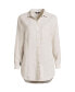 Фото #1 товара Women's Linen Roll Sleeve Over d Relaxed Tunic Top