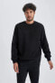 Regular Fit Bisiklet Yaka Pelüş Sweatshirt A6818ax23wn