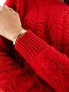 Mango shoulder detail jumper in red