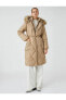 Фото #18 товара Пальто Koton Fluffy Belted Hood Coat