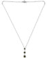 ფოტო #3 პროდუქტის Cubic Zirconia Olivine Graduated Linear 18" Pendant Necklace in Sterling Silver, Created for Macy's