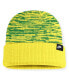 Фото #2 товара Men's Yellow/Green Oregon Ducks Primetime Terra Cuffed Knit Hat