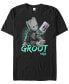 Фото #1 товара Marvel Men's Guardians of the Galaxy Vol. 2 Curious Neon Baby Groot Short Sleeve T-Shirt