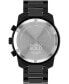 Men's Bold Verso Swiss Quartz Chrono Black Ceramic Watch 44mm