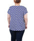 ფოტო #2 პროდუქტის Plus Size Short Extended Sleeve Top