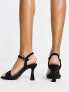 Фото #2 товара New Look flared mid heeled sandals in black