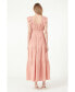 Women's Maxi Sweetheart Dress With Raw Edge Details