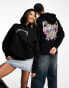 Фото #2 товара ASOS DESIGN unisex oversized hoodie in black with Metallica graphic prints