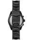 ფოტო #3 პროდუქტის Katherine Women's Chronograph Black Ion Plated Stainless Steel Bracelet Watch 40mm