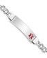 ფოტო #1 პროდუქტის Sterling Silver Rhodium-plated Medical ID Curb Link Bracelet