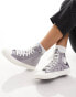 Фото #1 товара Converse Chuck Taylor All Star Hi glitter trainers in silver