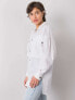 Фото #3 товара Женская рубашка свободного кроя с карманами и длинным рукавом белая Factory Price