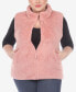 Фото #1 товара Plus Size Women's Zip Up Sherpa Vest Jacket