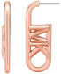 ფოტო #1 პროდუქტის Brass Vertical Empire Link Stud Earrings