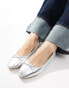 Фото #1 товара New Look flat ballet pump in silver