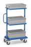 Фото #1 товара fetra 32902 - Steel - Blue - Gray - 200 kg - 3 shelves - Swivel - 1282 mm