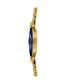 Facet Strass Swiss Gold Plated Ladies 30mm Watch - Blue Dial