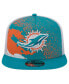 Фото #3 товара Men's Aqua Miami Dolphins Court Sport 9Fifty Snapback Hat