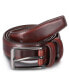 Men's T-Back Traditional Leather Belt Pack of 2