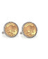 Фото #1 товара Запонки American Coin Treasures золотого покрытия 2005 года с бивнем бизона в канате