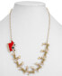 Gold-Tone Crystal Reindeer & Sleigh Statement Necklace, 18" + 3" extender, Created for Macy's