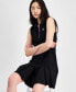 ფოტო #3 პროდუქტის Women's Collared Pleated Sleeveless A-Line Dress