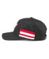 Men's Black Detroit Red Wings HotFoot Stripes Trucker Adjustable Hat