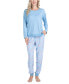 ფოტო #1 პროდუქტის Women's 2-Pc. Lounge Loyalist Sweatshirt & Jogger Pants Pajamas Set