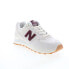 Фото #2 товара New Balance 574 U574NOW Mens White Suede Lace Up Lifestyle Sneakers Shoes