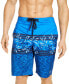 Фото #1 товара Calvin Klein Men's Floral Print UPF 50+ 10" E-Board Shorts Blue XXL