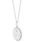 Diamond Accent Mama Disc Pendant Necklace in Sterling Silver or 14k Gold-Plated Sterling Silver, 16" + 2" extender