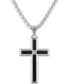 Фото #1 товара Подвеска Macy's Diamond Accent Black Enamel Cross