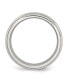 Stainless Steel Polished Brushed Center 8mm Edge Band Ring