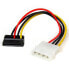 Фото #1 товара StarTech.com 6in 4 Pin LP4 to Left Angle SATA Power Cable Adapter - 0.1524 m - SATA 15-pin - Molex (4-pin) - Male - Female - Straight