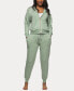 Фото #1 товара Women's Aria Zip Up Hoodie and Jogger Lounge Set